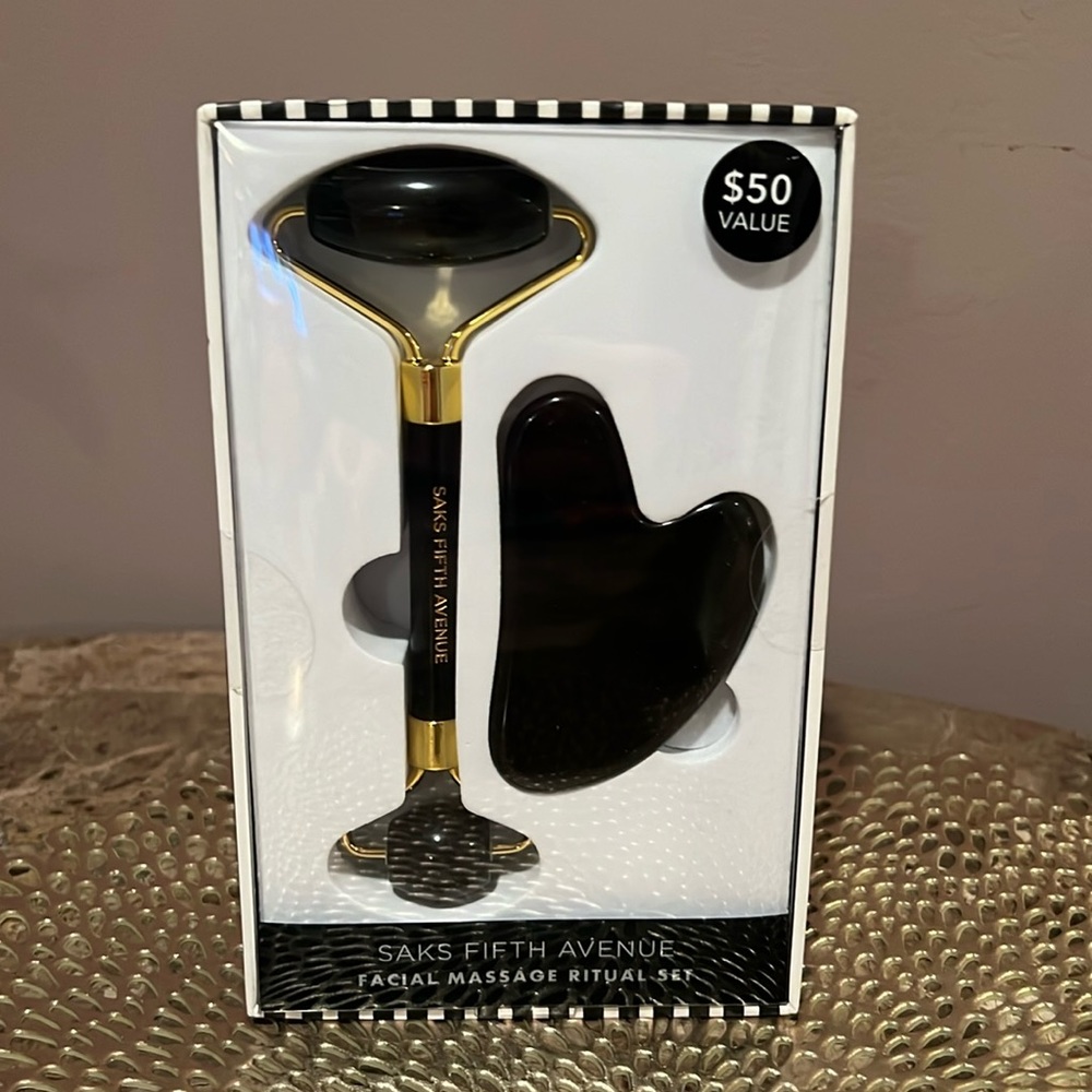 Saks Fifth Avenue The Black Obsidian Facial Massage Ritual Set